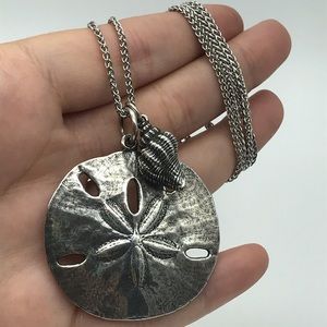 James Avery sand dollar and conch shell necklace